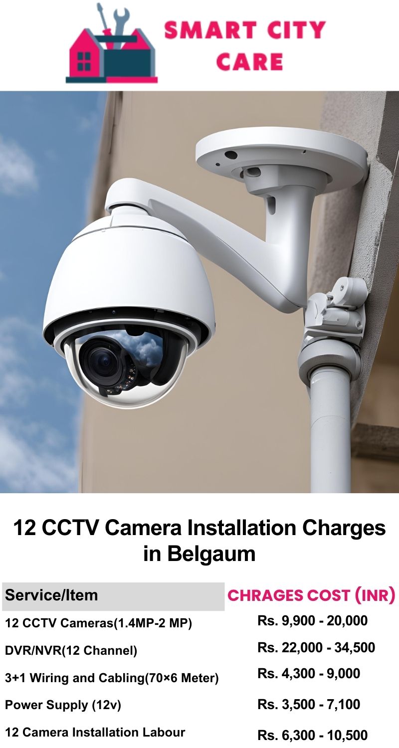 12 CCTV camera installation cost list in  Belgaum