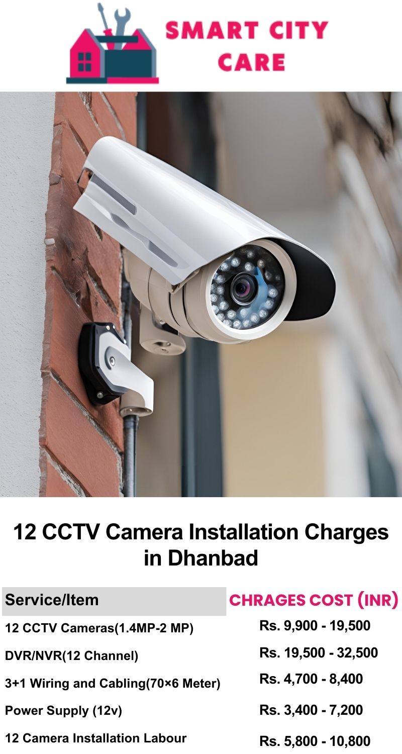 12 CCTV camera installation cost list in  Dhanbad