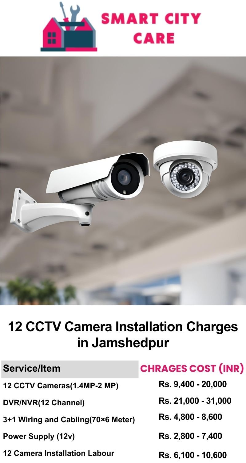 12 CCTV camera installation cost list in  Jamshedpur