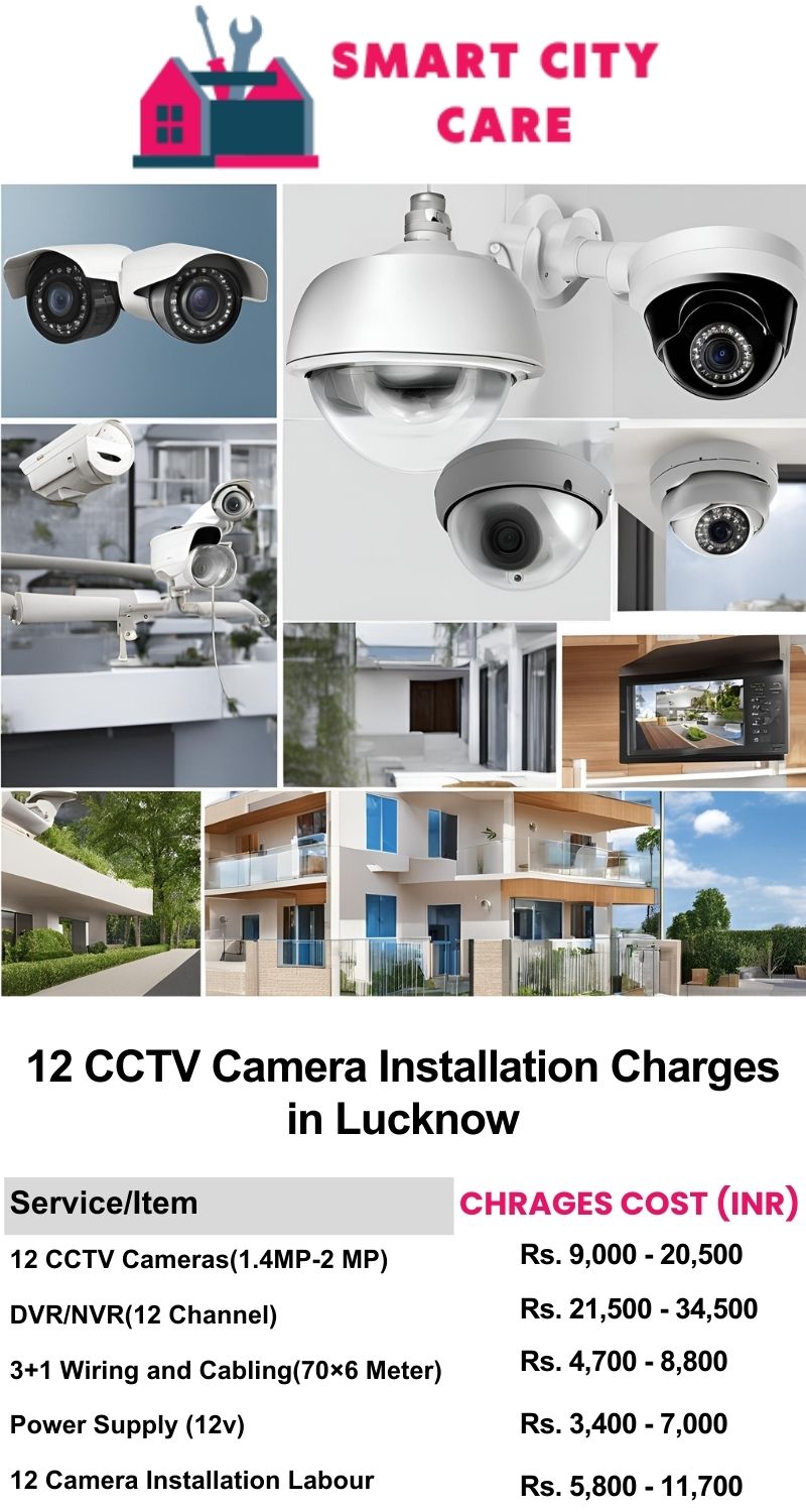 12 CCTV camera installation cost list in  Lucknow