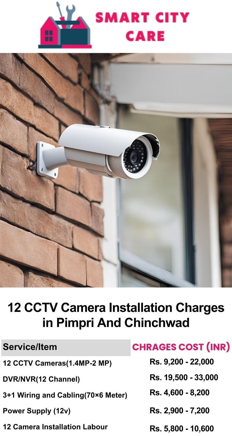 12 CCTV camera installation cost list in  Pimpri and chinchwad