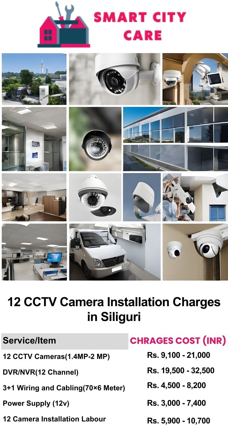 12 CCTV camera installation cost list in  Siliguri