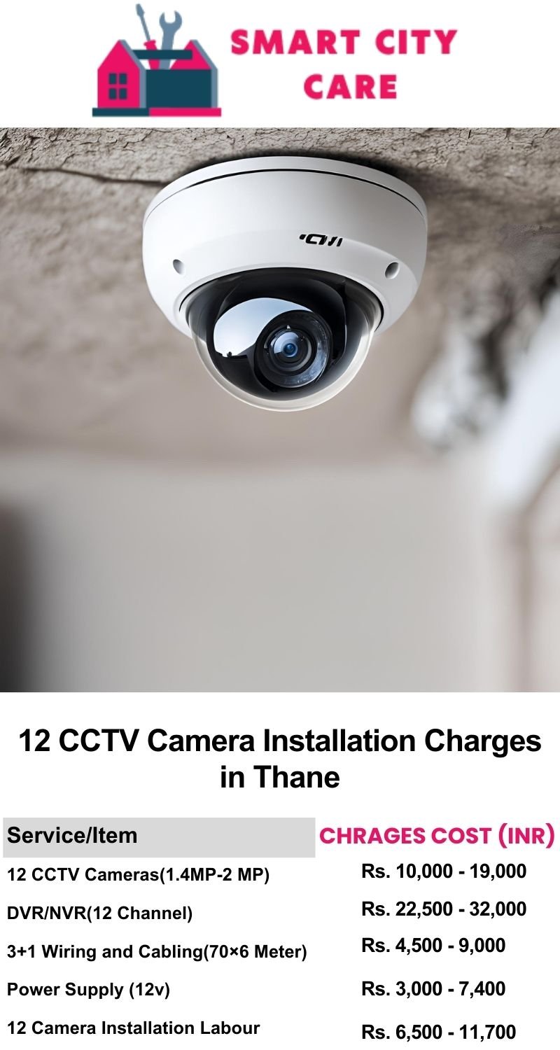 12 CCTV camera installation cost list in  Thane