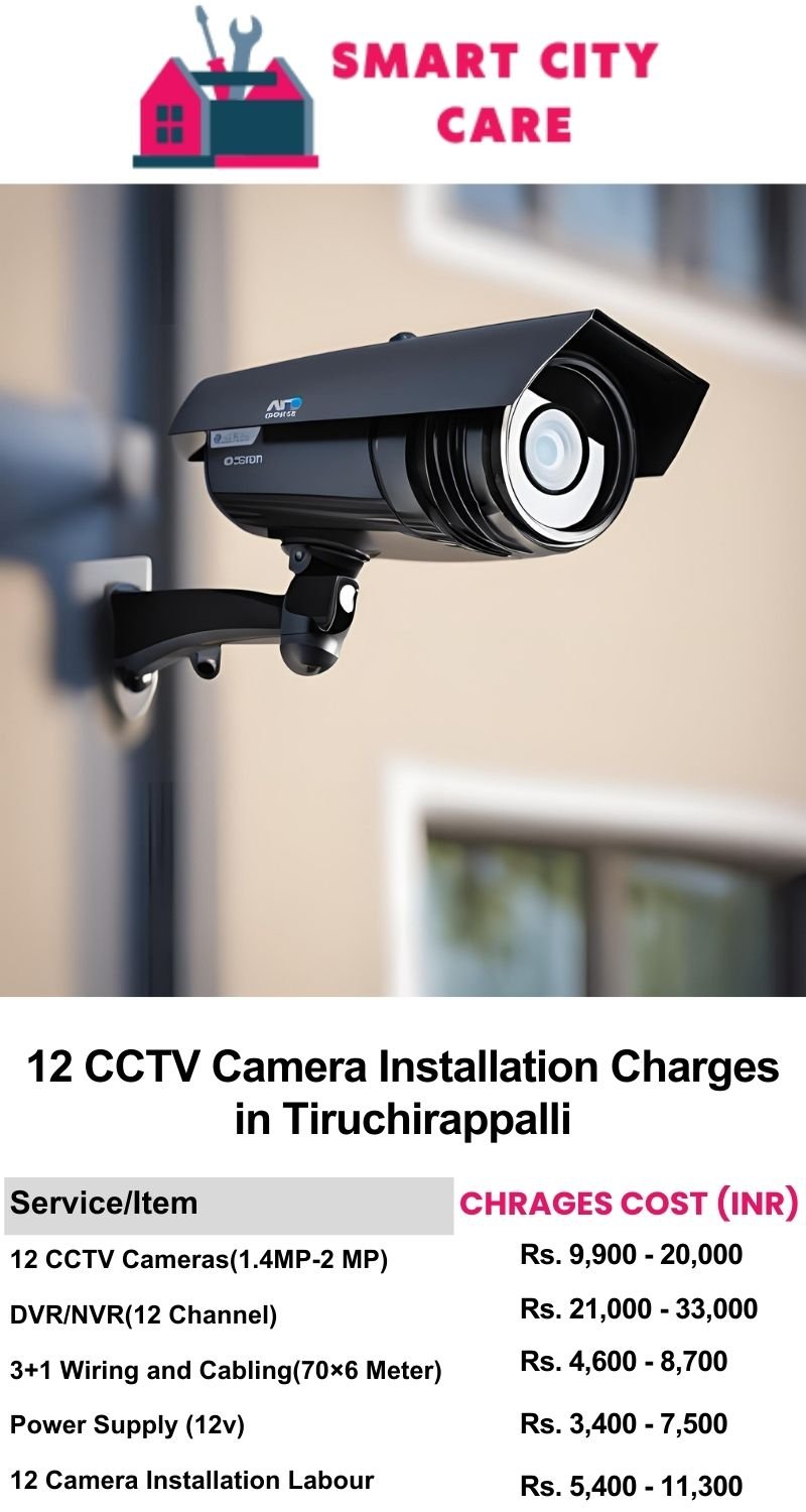 12 CCTV camera installation cost list in  Tiruchirappalli