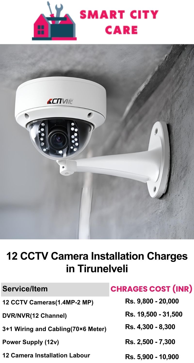 12 CCTV camera installation cost list in  Tirunelveli