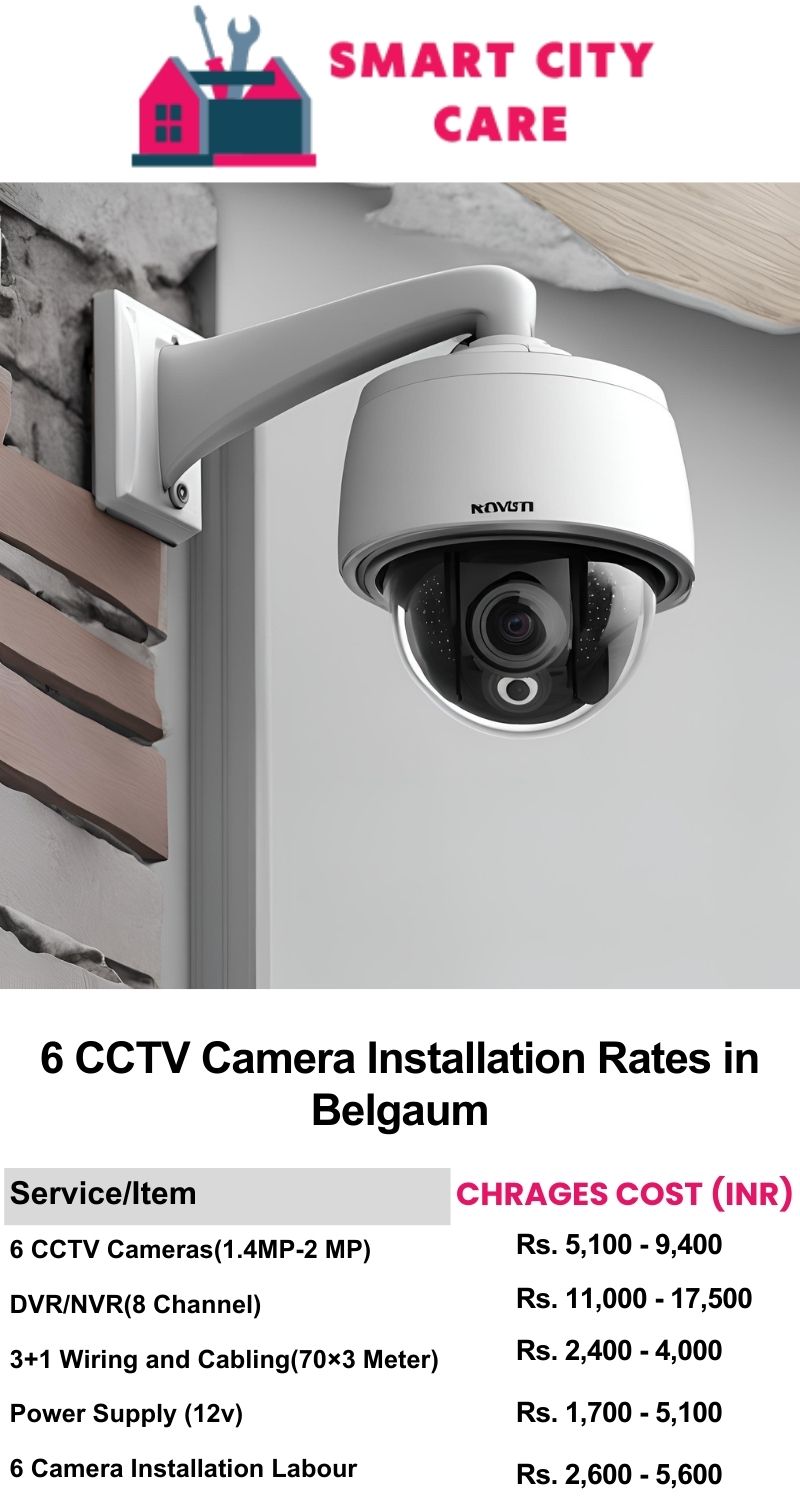 6 CCTV camera installation cost list in  Belgaum