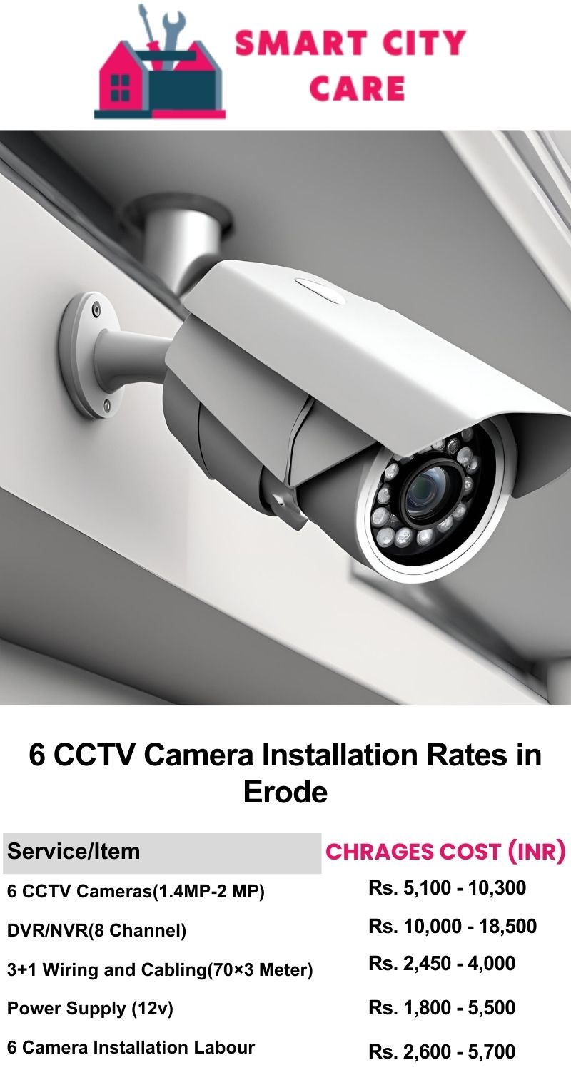 6 CCTV camera installation cost list in  Erode