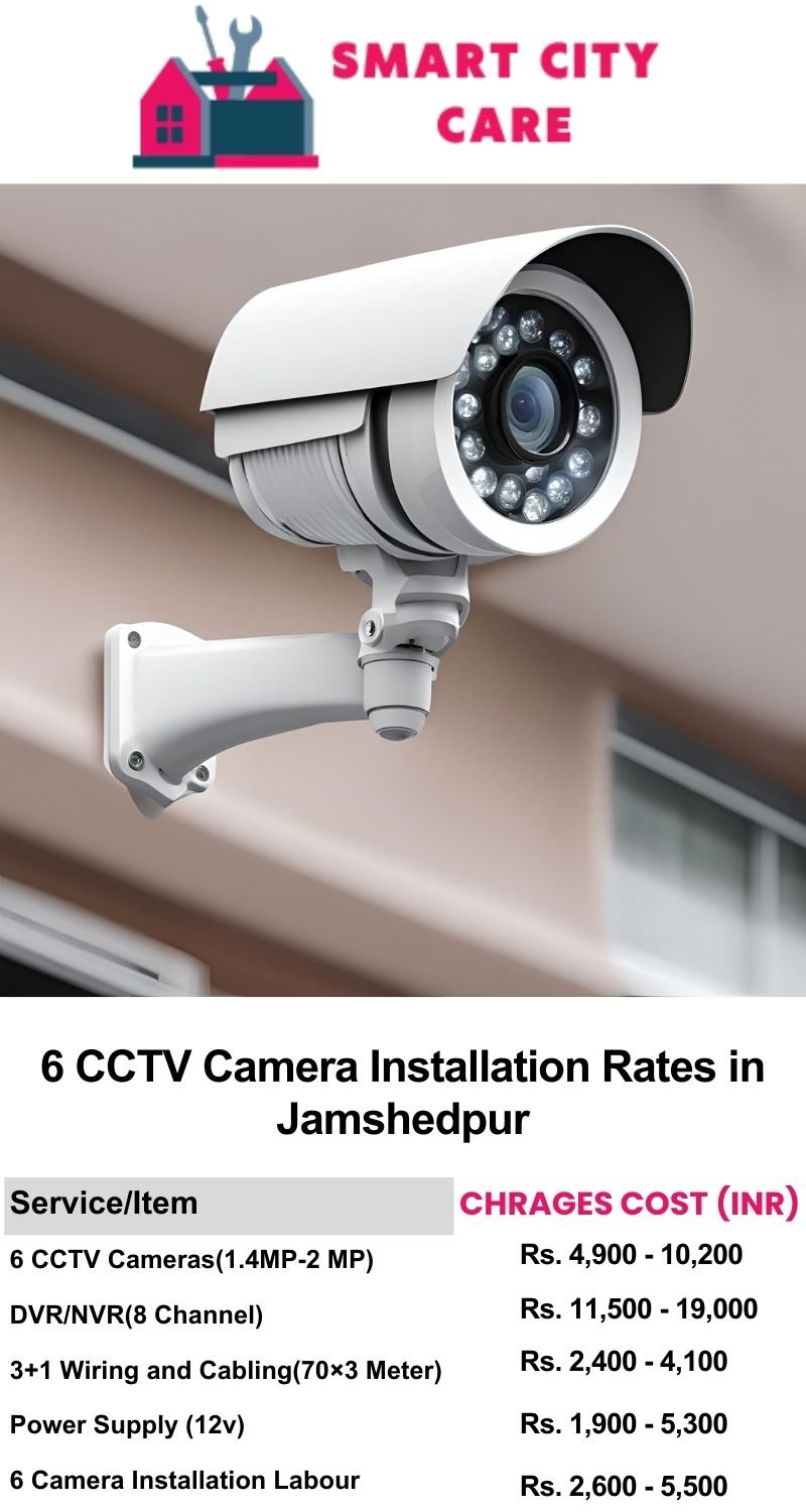 6 CCTV camera installation cost list in  Jamshedpur