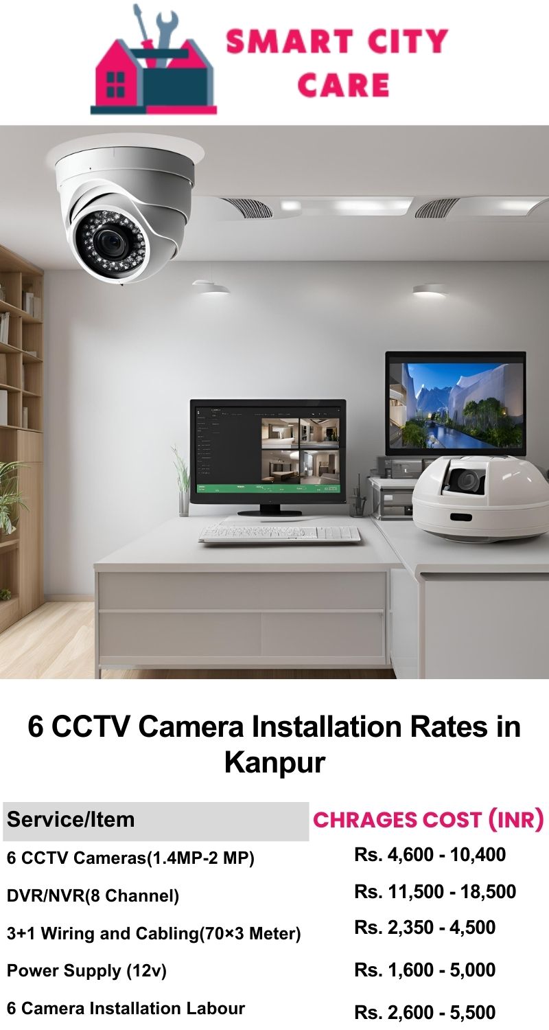 6 CCTV camera installation cost list in  Kanpur