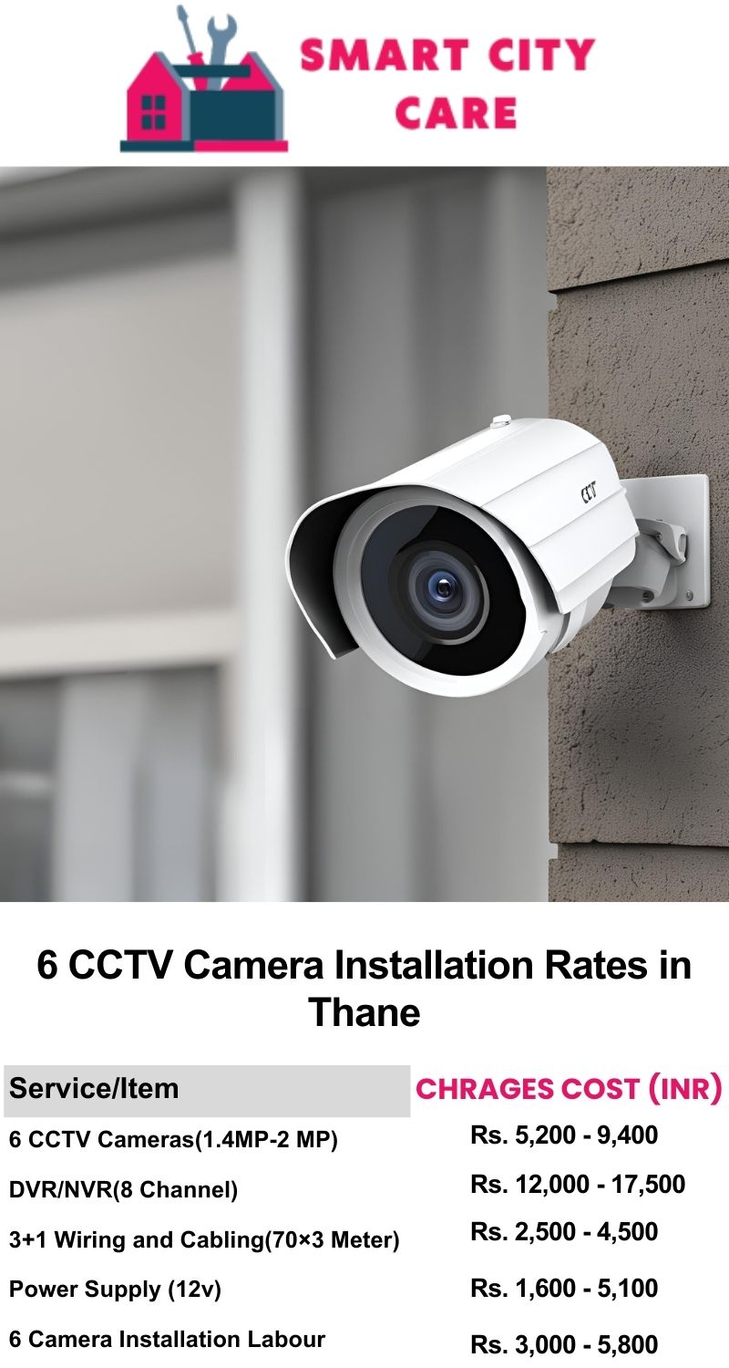 6 CCTV camera installation cost list in  Thane