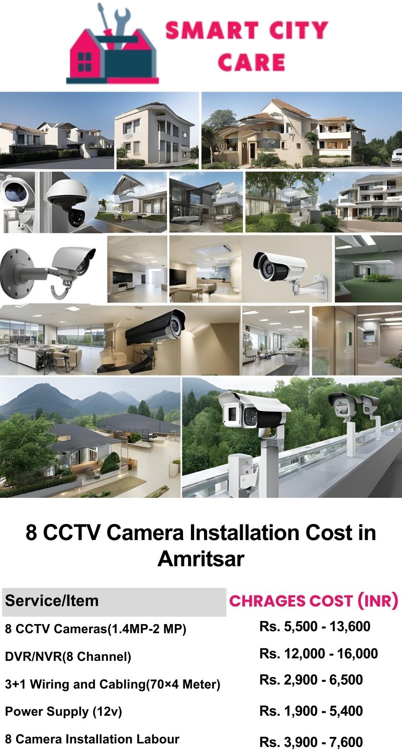 8 CCTV camera installation cost list in  Amritsar