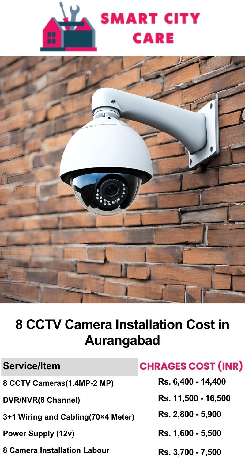 8 CCTV camera installation cost list in  Aurangabad