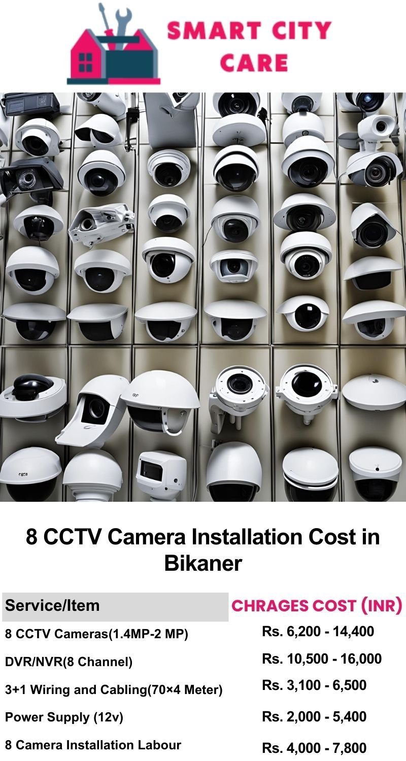 8 CCTV camera installation cost list in  Bikaner