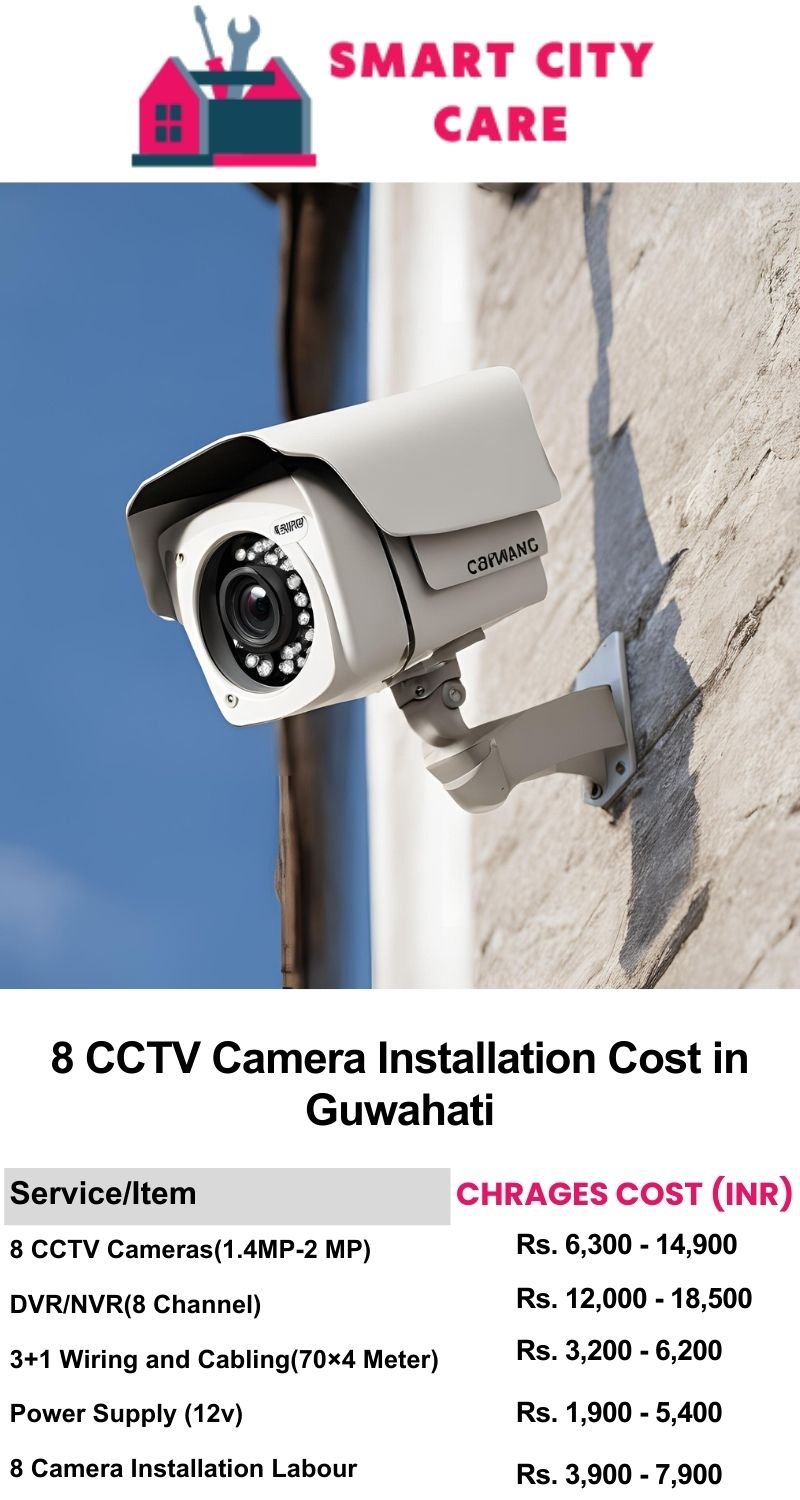 8 CCTV camera installation cost list in  Guwahati