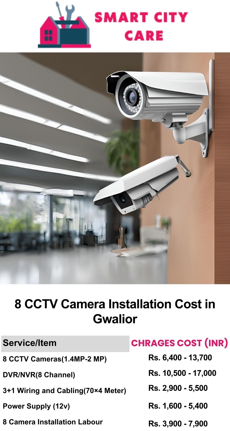 8 CCTV camera installation cost list in  Gwalior