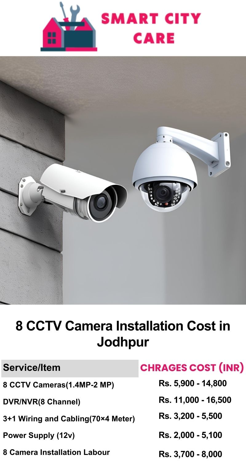 8 CCTV camera installation cost list in  Jodhpur