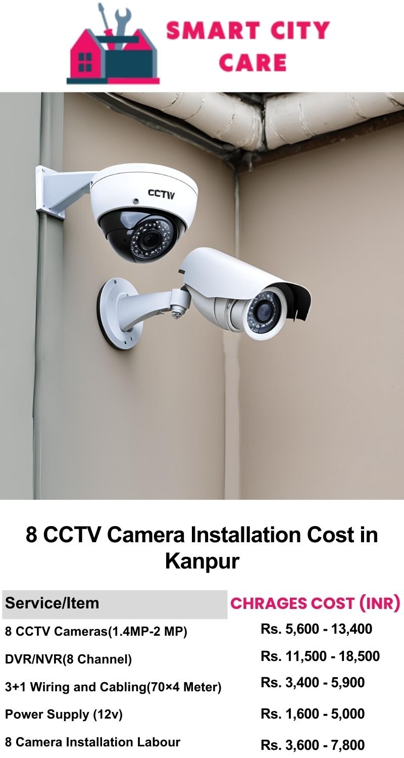 8 CCTV camera installation cost list in  Kanpur