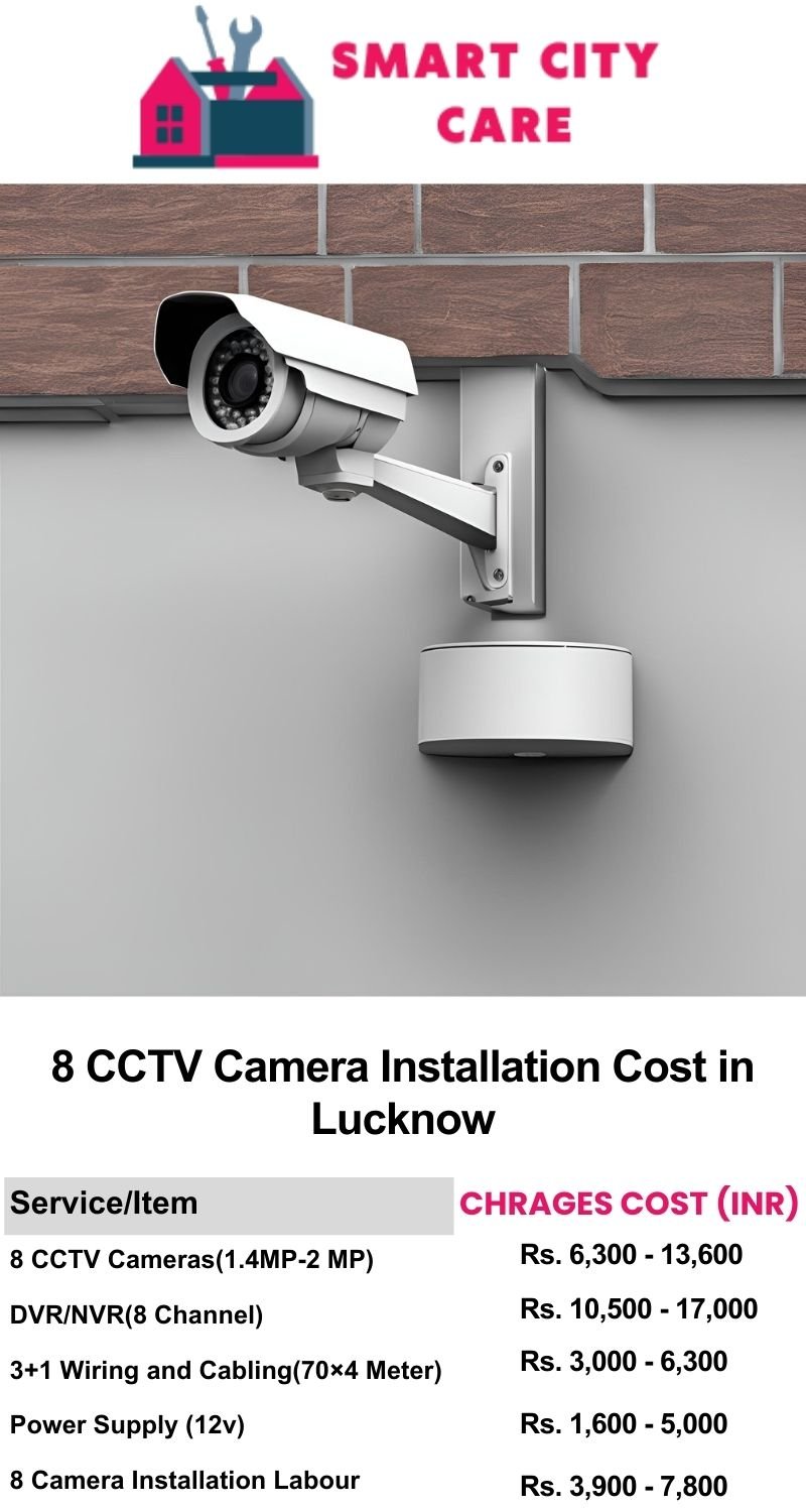 8 CCTV camera installation cost list in  Lucknow