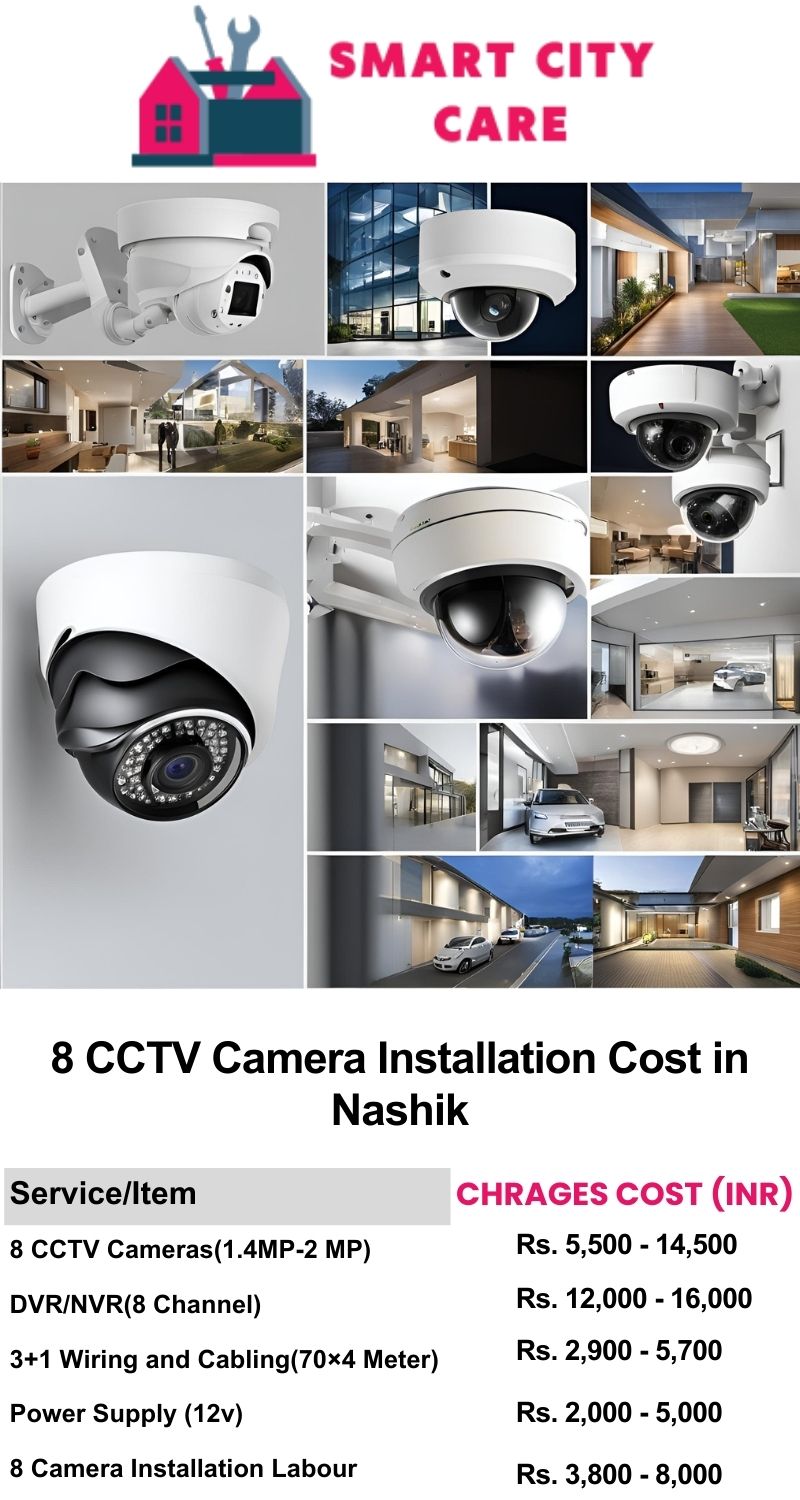 8 CCTV camera installation cost list in  Nashik