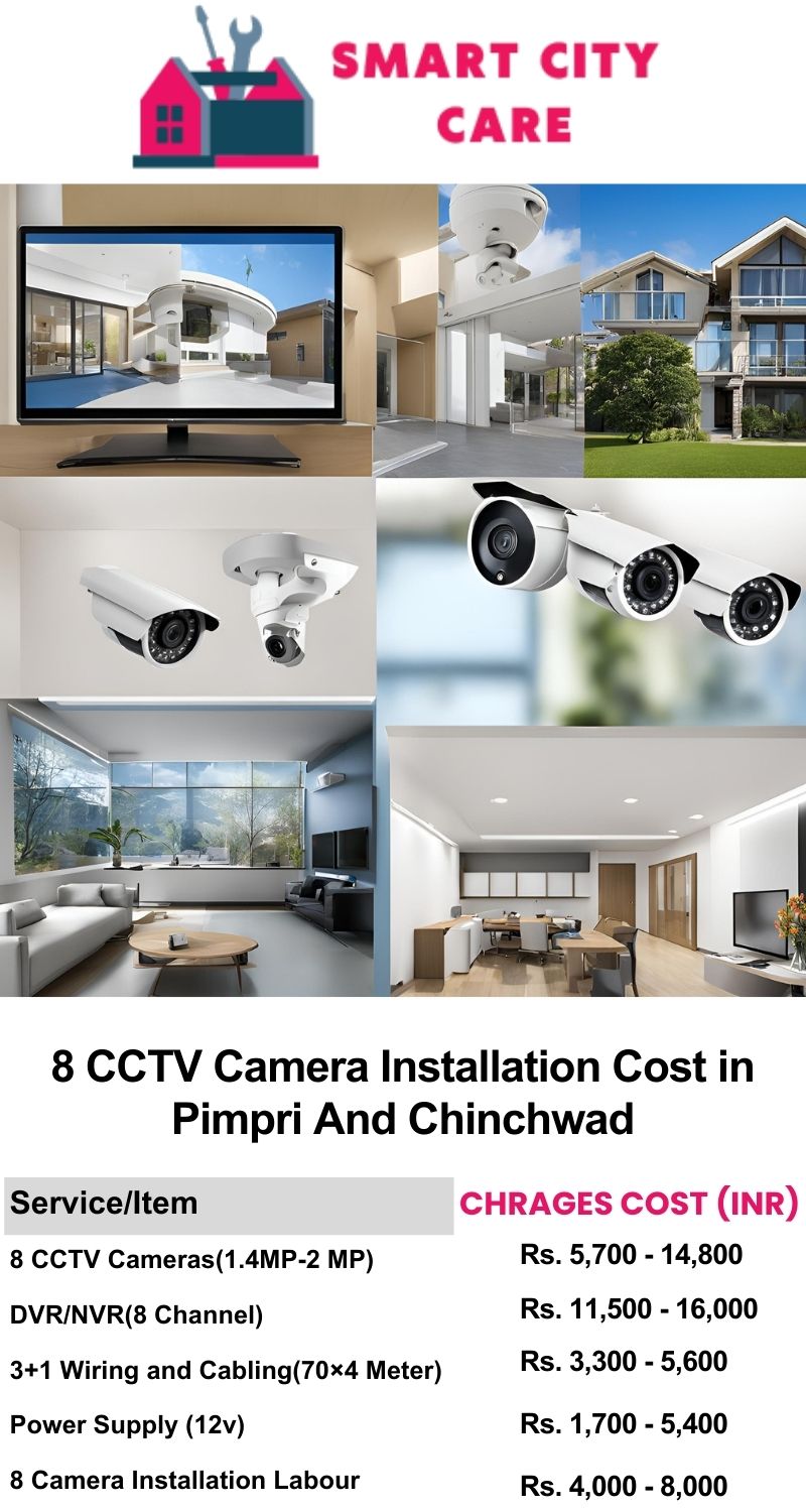 8 CCTV camera installation cost list in  Pimpri and chinchwad