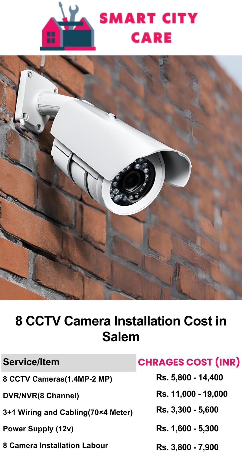 8 CCTV camera installation cost list in  Salem