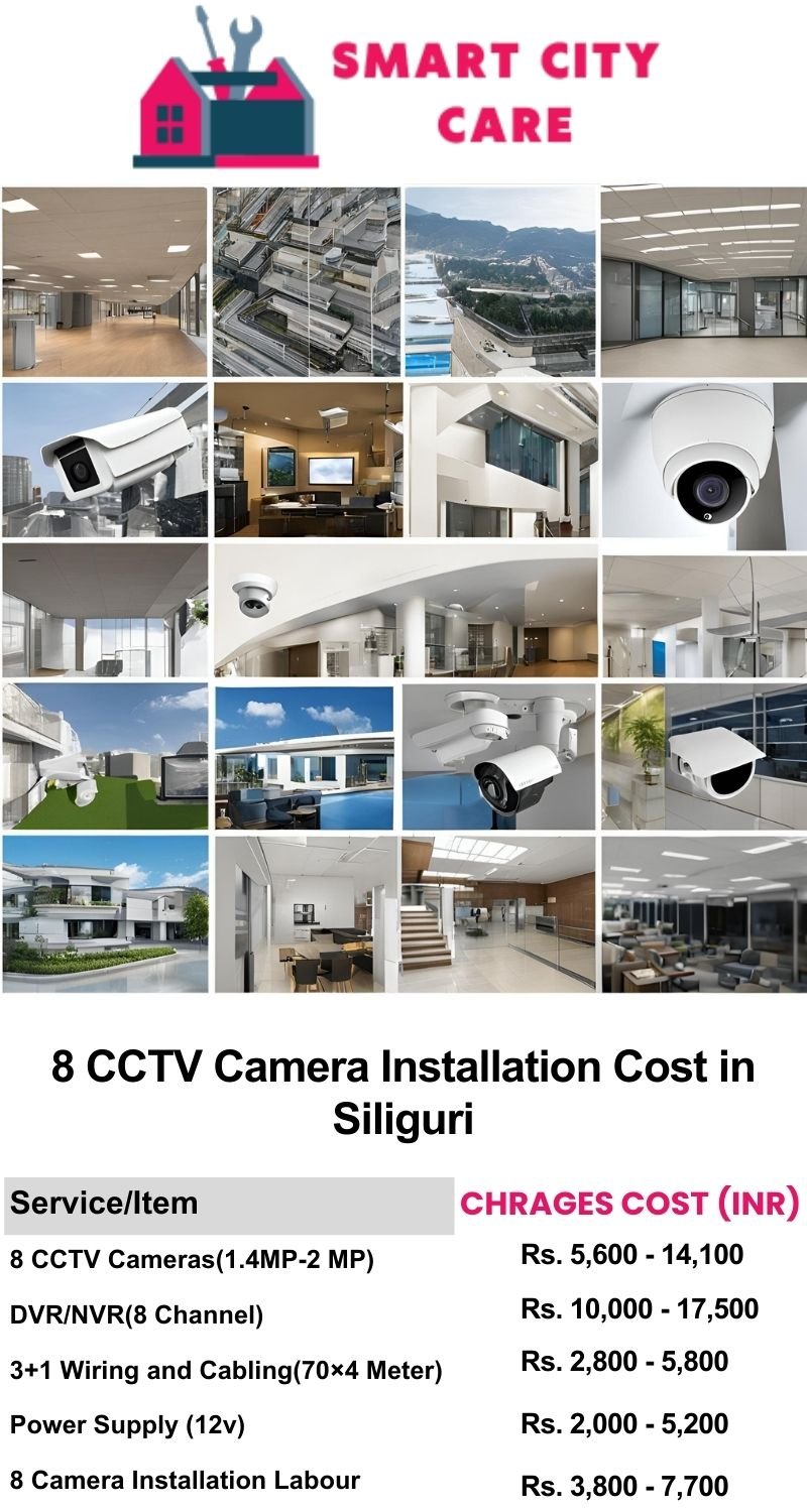 8 CCTV camera installation cost list in  Siliguri