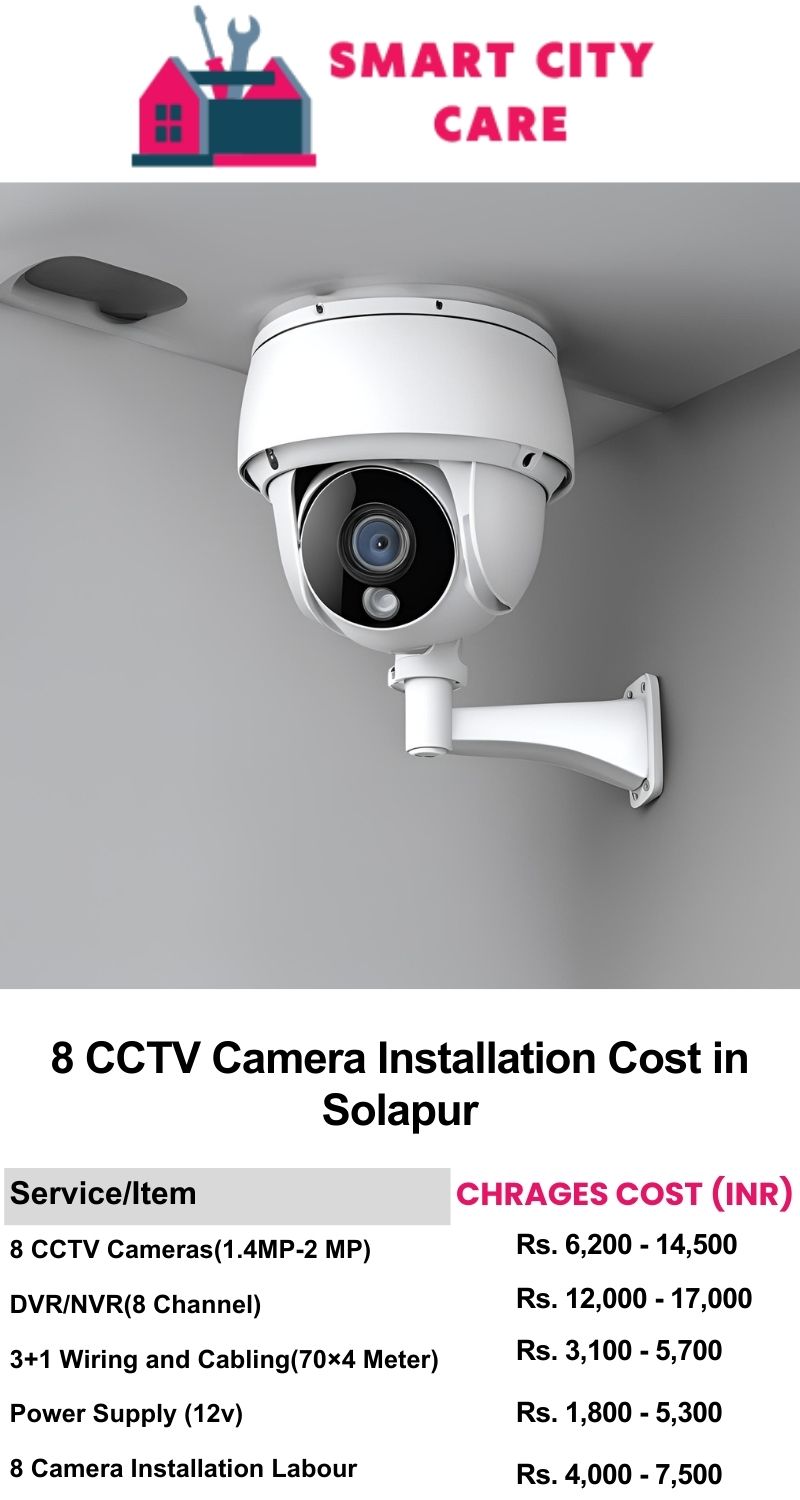 8 CCTV camera installation cost list in  Solapur