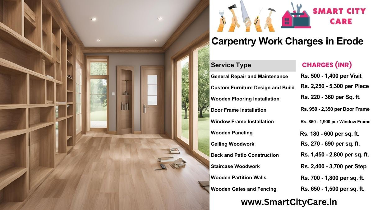 Carpentry Work Charges list in Erode