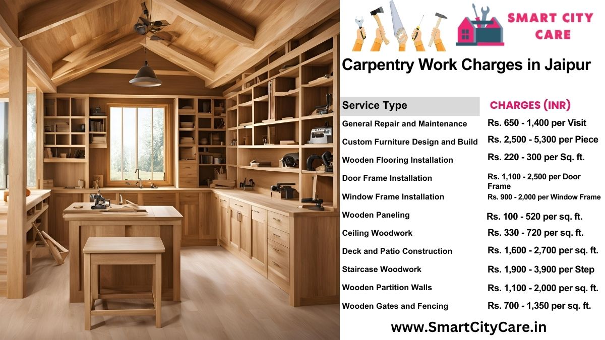 Carpentry Work Charges list in Jaipur