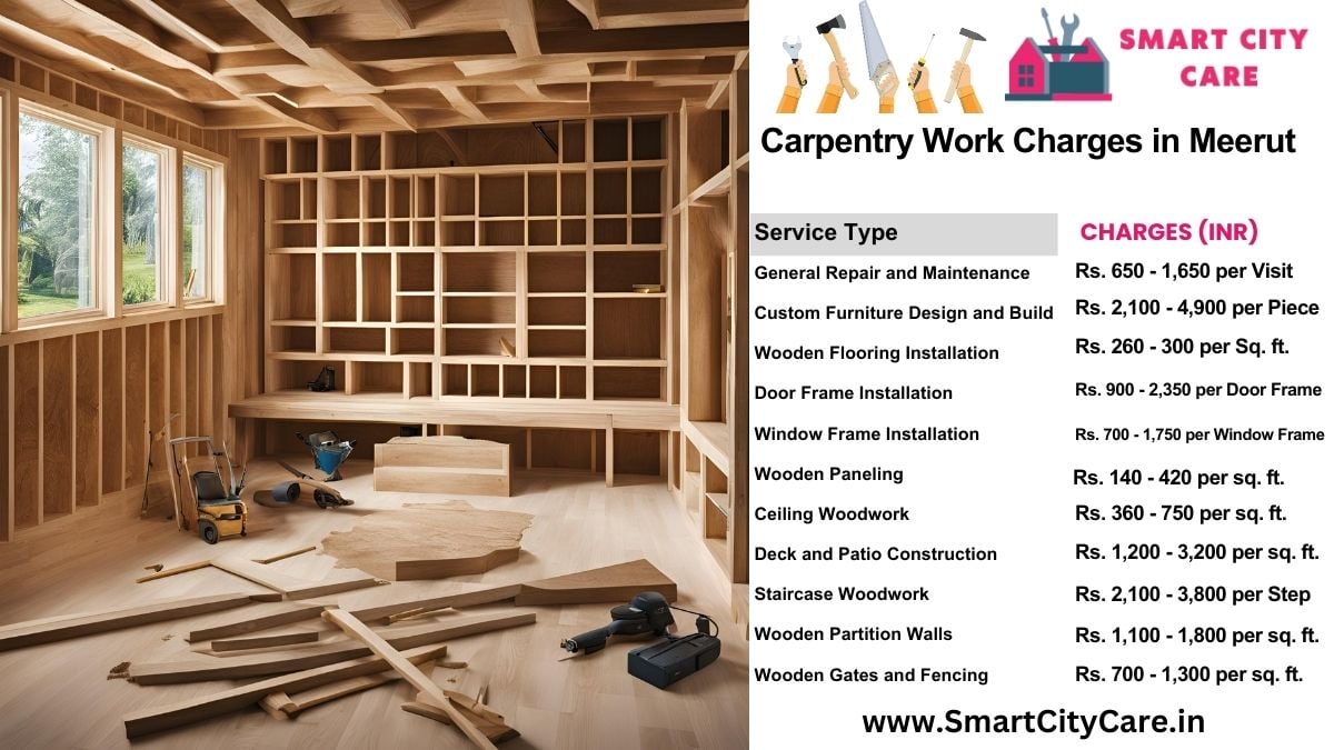 Carpentry Work Charges list in Meerut