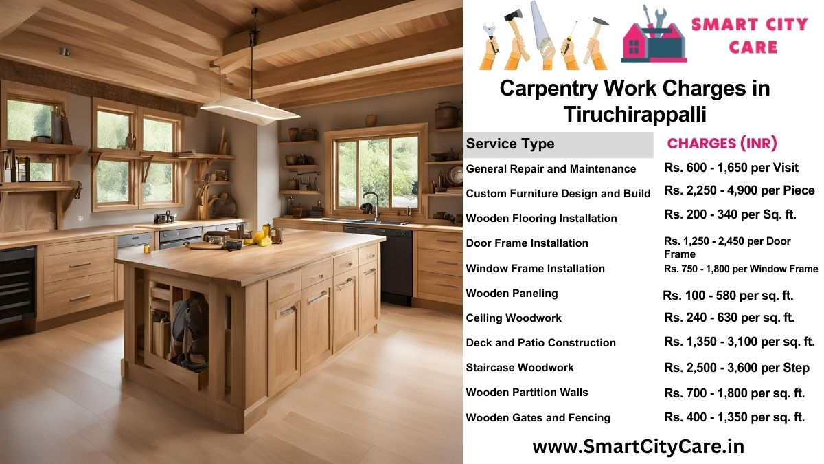 Carpentry Work Charges list in Tiruchirappalli