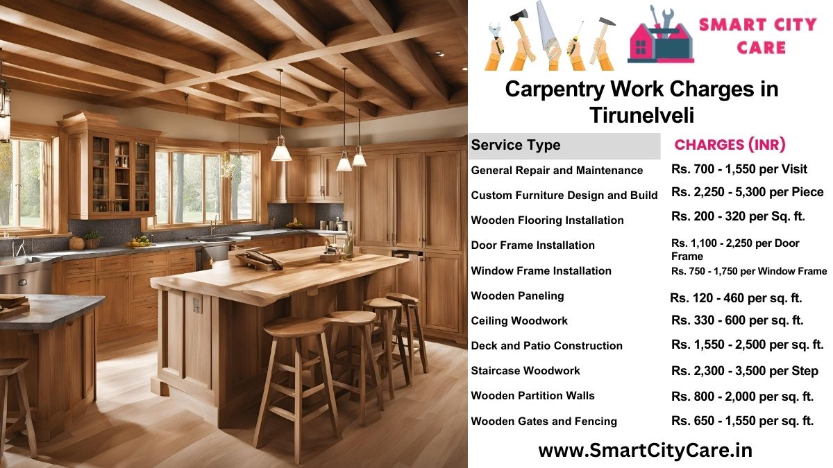 Carpentry Work Charges list in Tirunelveli