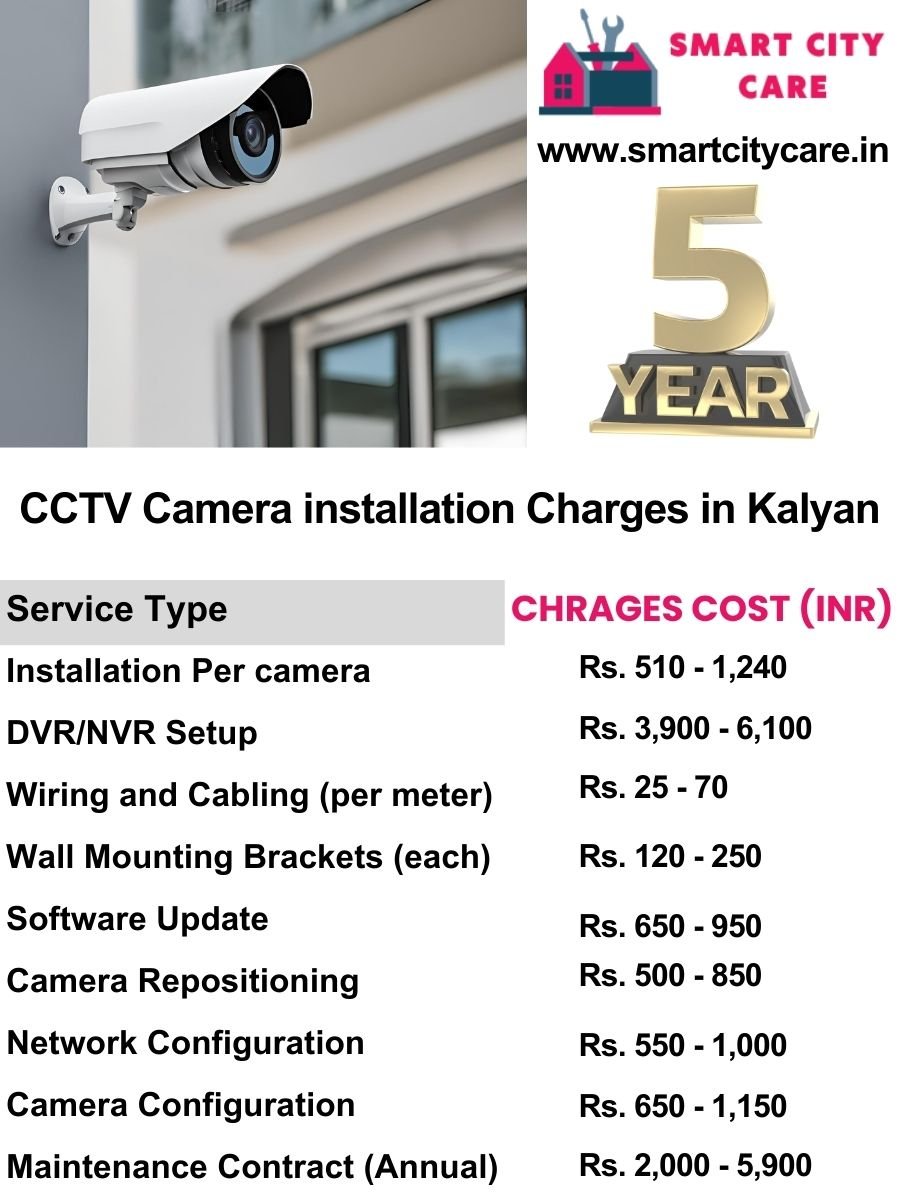 CCTV camera installation cost list in Kalyan