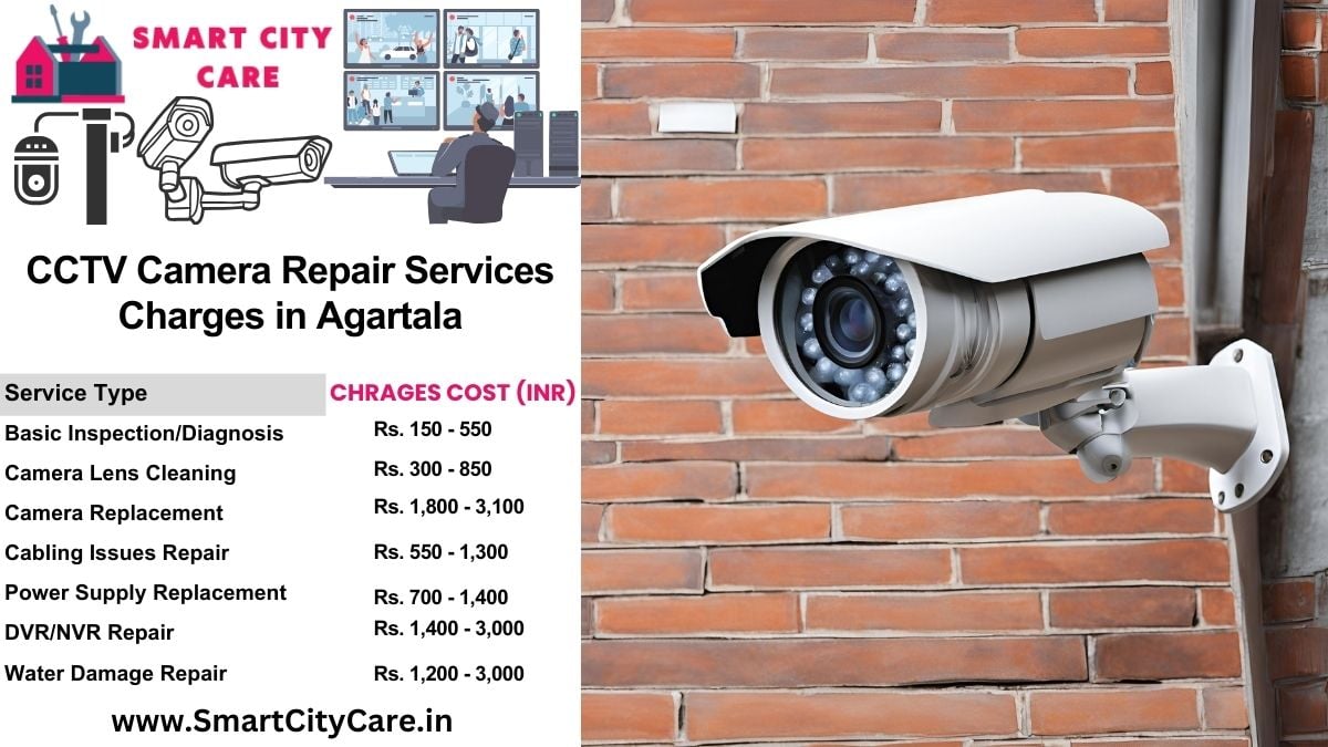 CCTV camera repair services charges list in Agartala