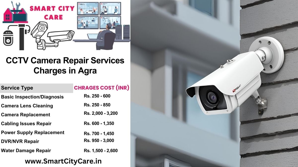 CCTV camera repair services charges list in Agra