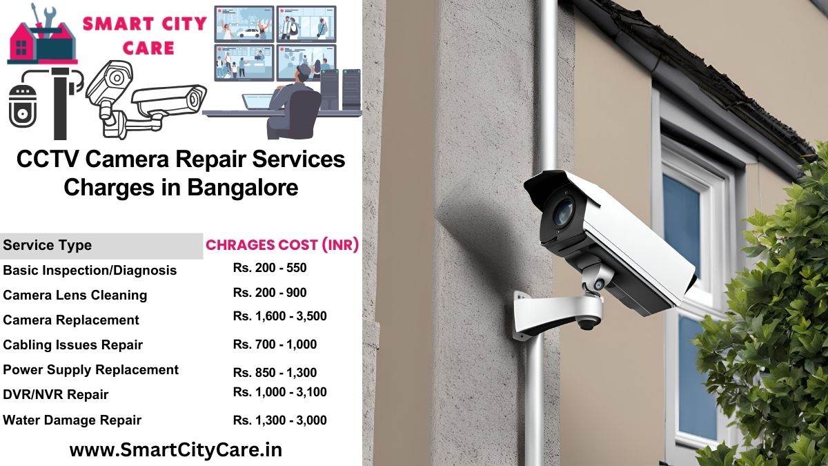 CCTV camera repair services charges list in Bangalore