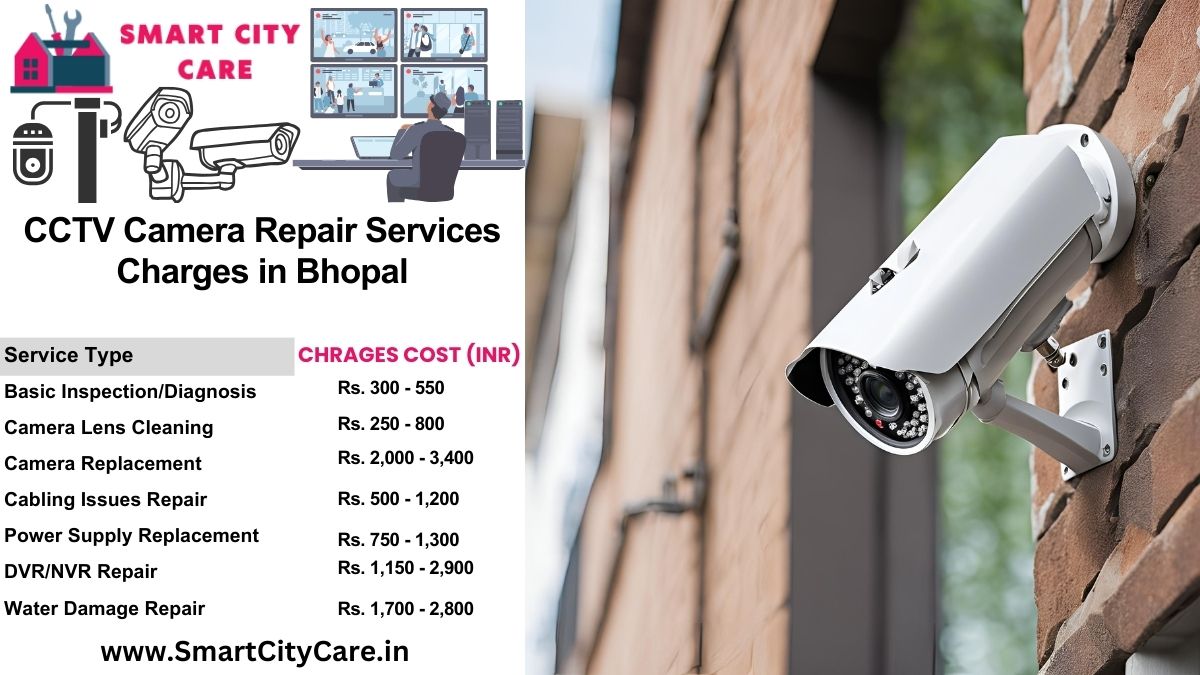 CCTV camera repair services charges list in Bhopal