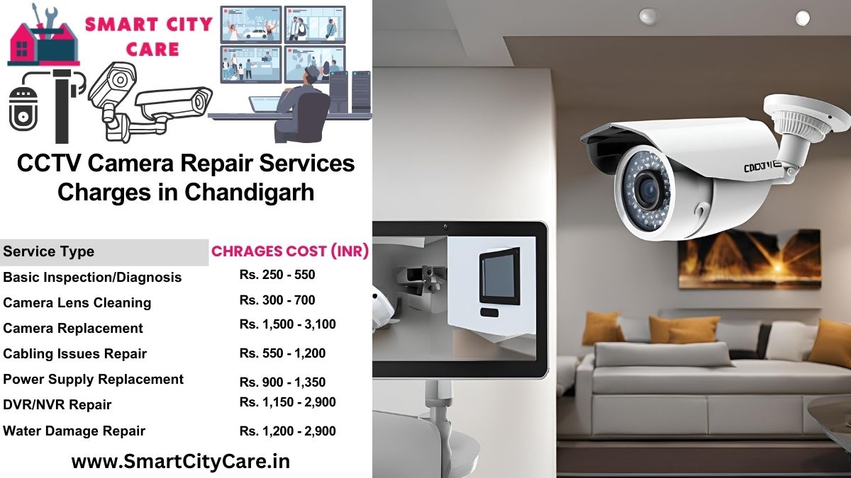 CCTV camera repair services charges list in Chandigarh