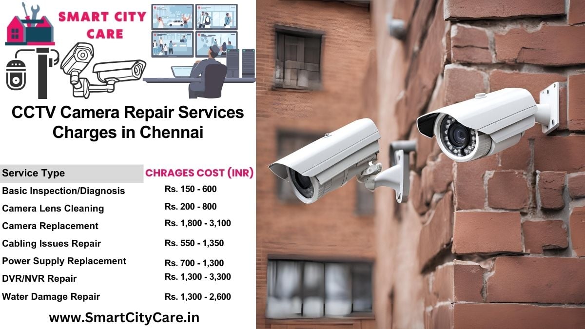 CCTV camera repair services charges list in Chennai