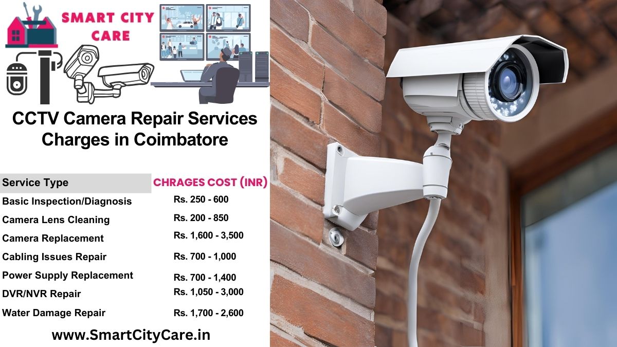 CCTV camera repair services charges list in Coimbatore