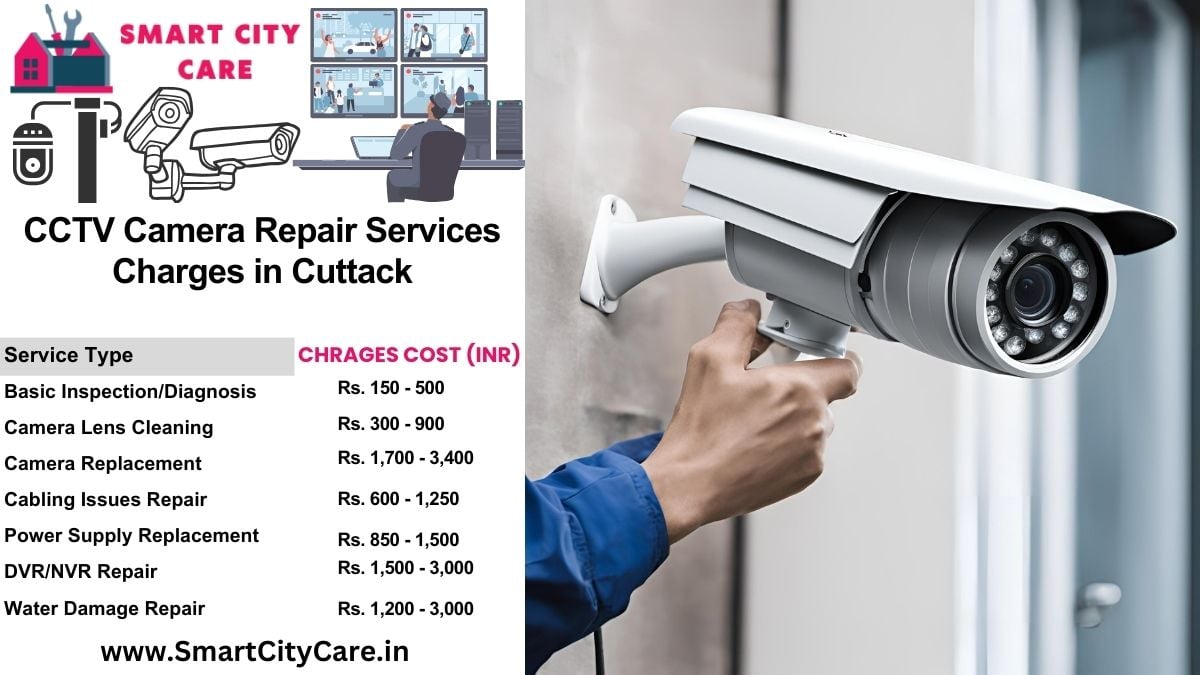 CCTV camera repair services charges list in Cuttack