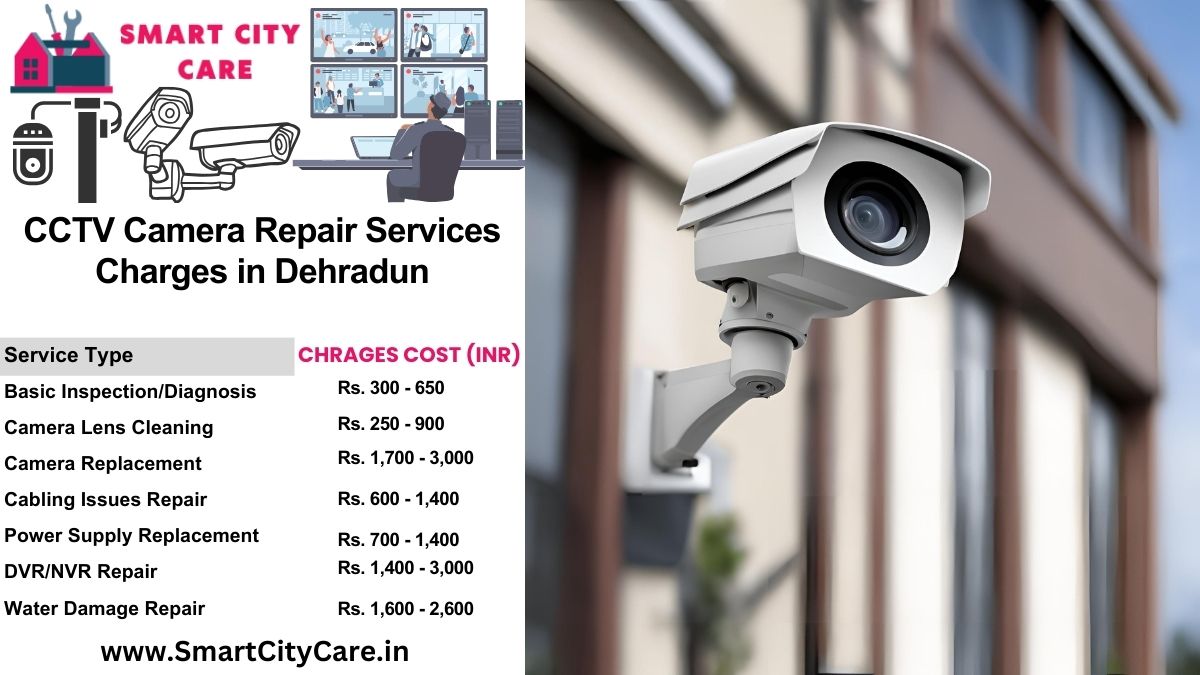 CCTV camera repair services charges list in Dehradun