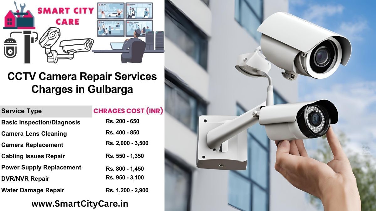 CCTV camera repair services charges list in Gulbarga