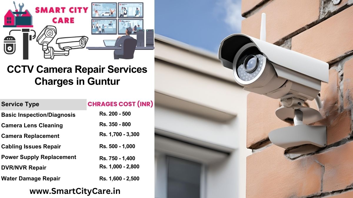 CCTV camera repair services charges list in Guntur