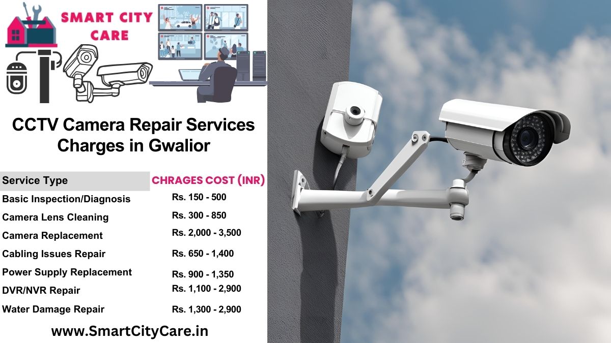 CCTV camera repair services charges list in Gwalior