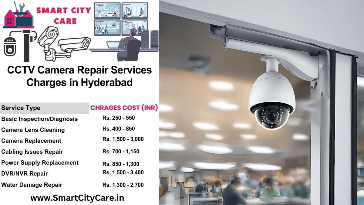 CCTV camera repair services charges list in Hyderabad