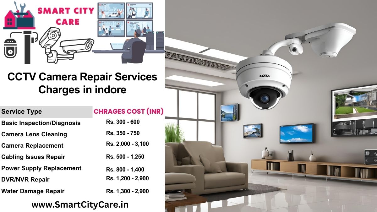 CCTV camera repair services charges list in Indore