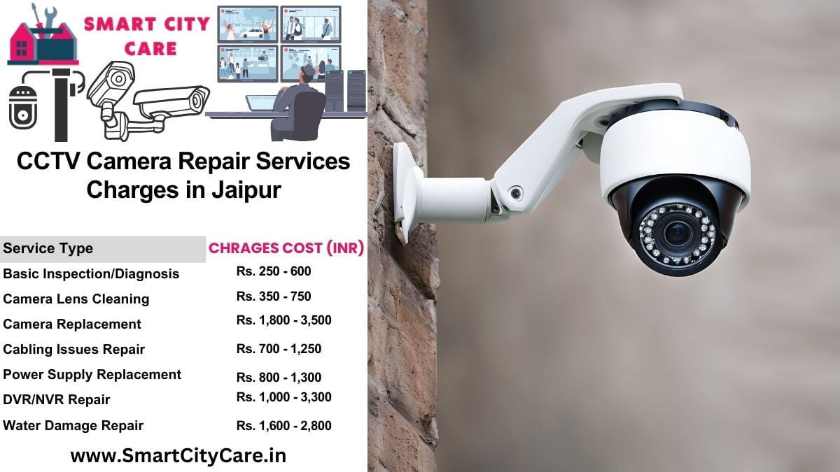 CCTV camera repair services charges list in Jaipur