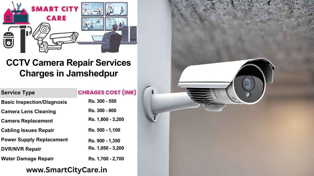 CCTV camera repair services charges list in Jamshedpur