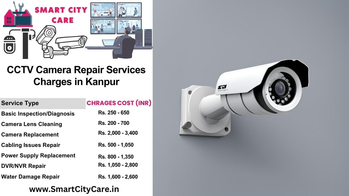 CCTV camera repair services charges list in Kanpur